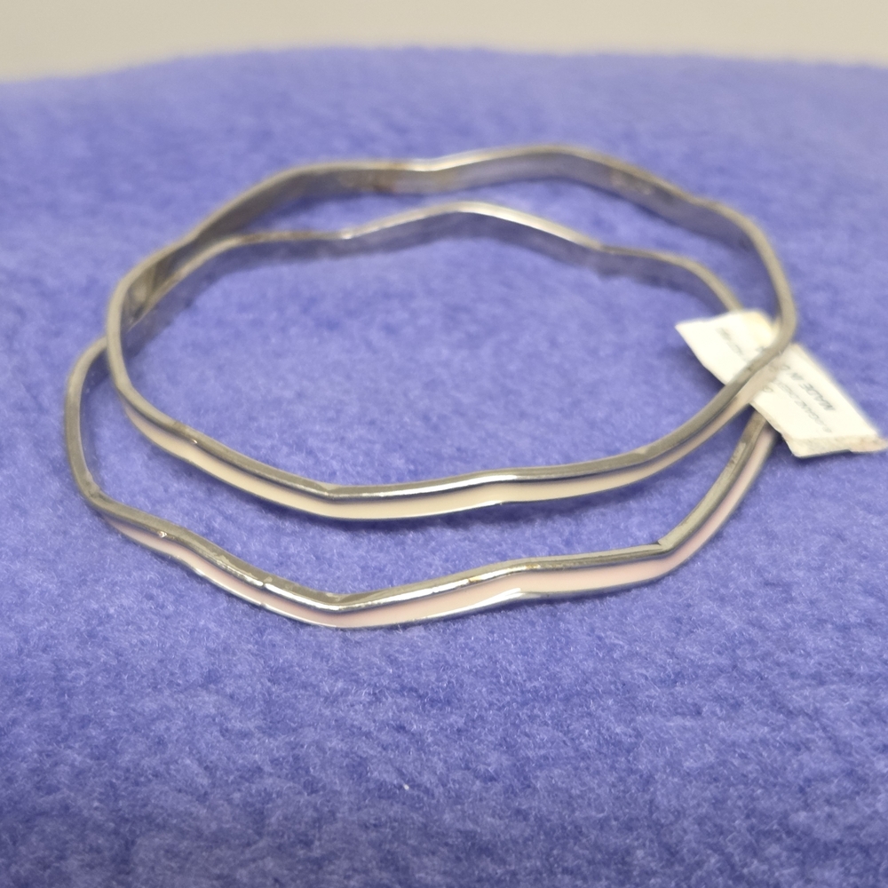 GANZ Silver Wavy Bracelet Duo